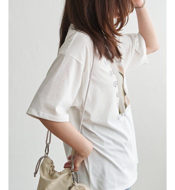 VENCE share style「【接触冷感／UVカット】Flower プリントTシャツ」|Tシャツ・カットソー|
