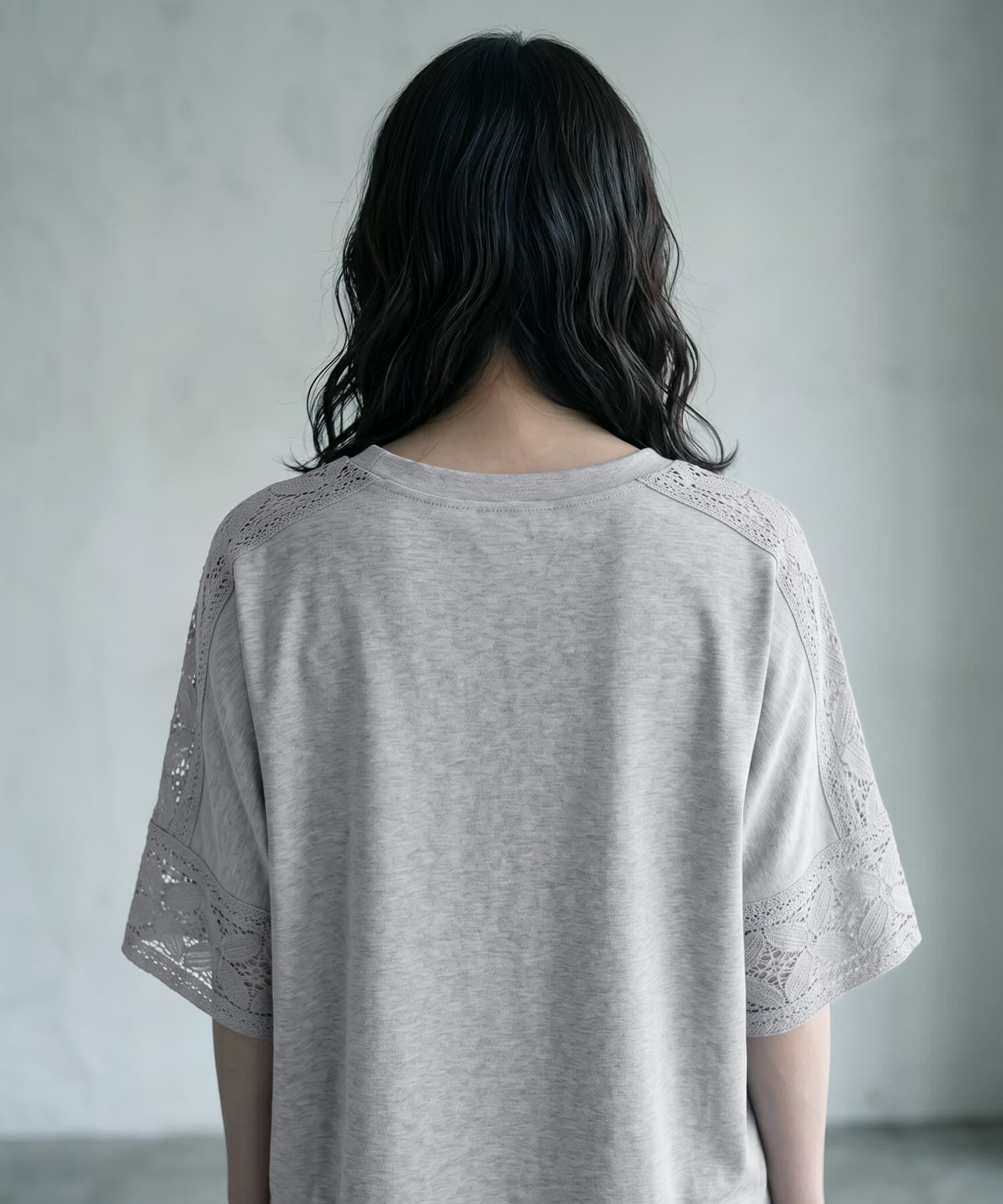 STYLE DELI「【BLK001】レースパッチワークデザインTシャツ」|Tシャツ・カットソー|