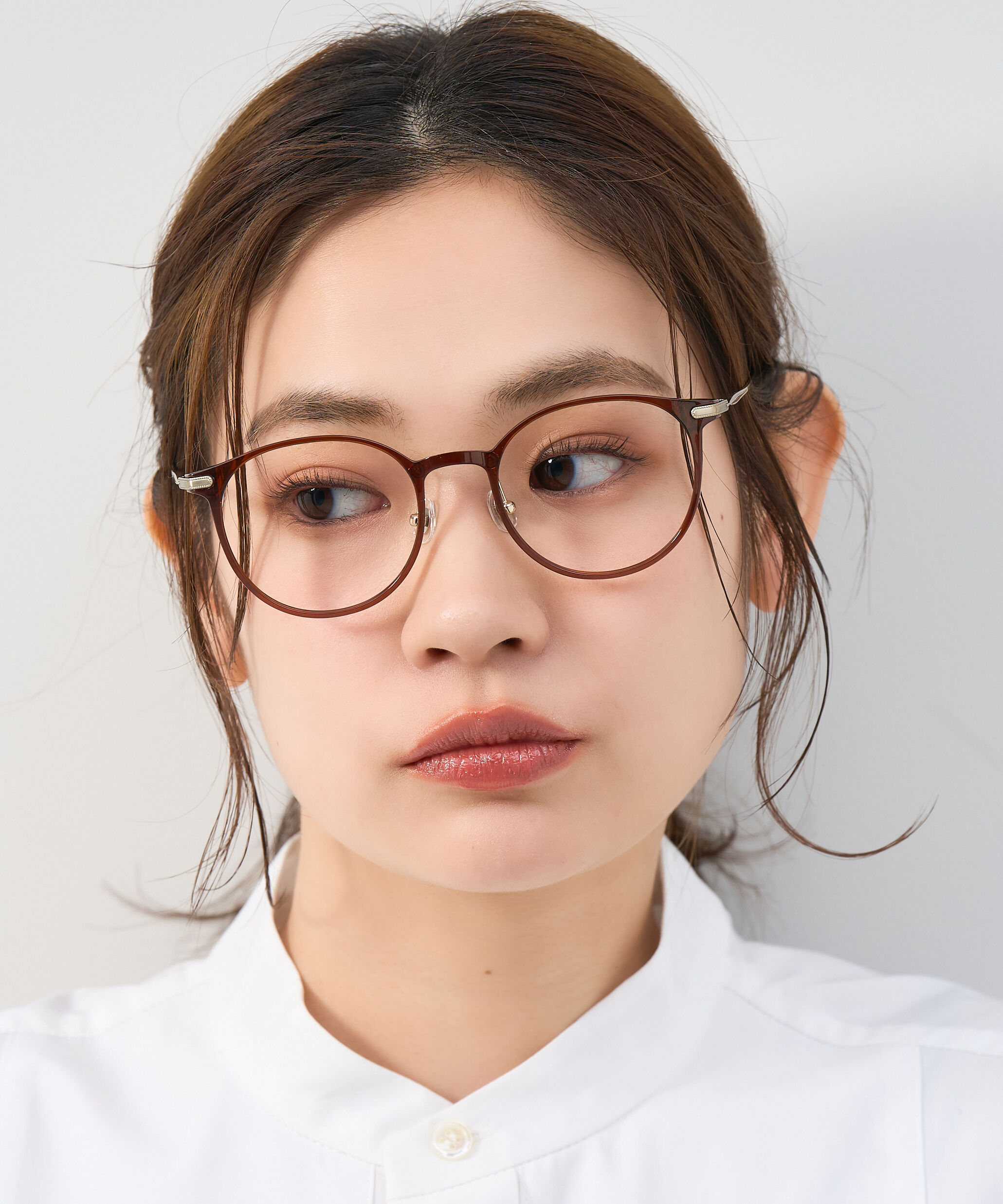  「ボストン型 軽量 メガネ｜ 軽量素材&times;チタン 大人可愛いメガネフレーム レンズ交換券付き」|メガネ|