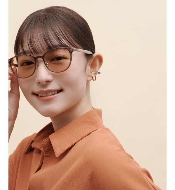  「WEB限定 SUNCUTGlasses/UV100％CUT ボストン型 パーソナルカラーサングラス | イエベ ブルべ」|サングラス|薄ブラウン1