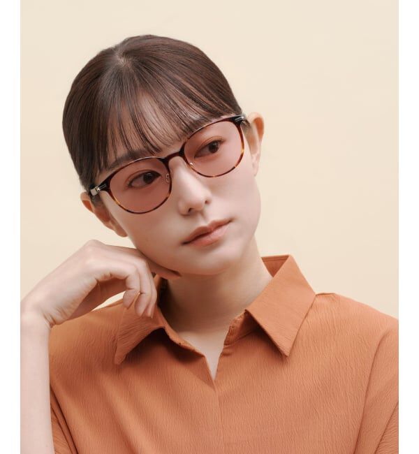  「WEB限定 SUNCUTGlasses/UV100％CUT ボストン型 パーソナルカラーサングラス | イエベ ブルべ」|サングラス|茶系デミ
