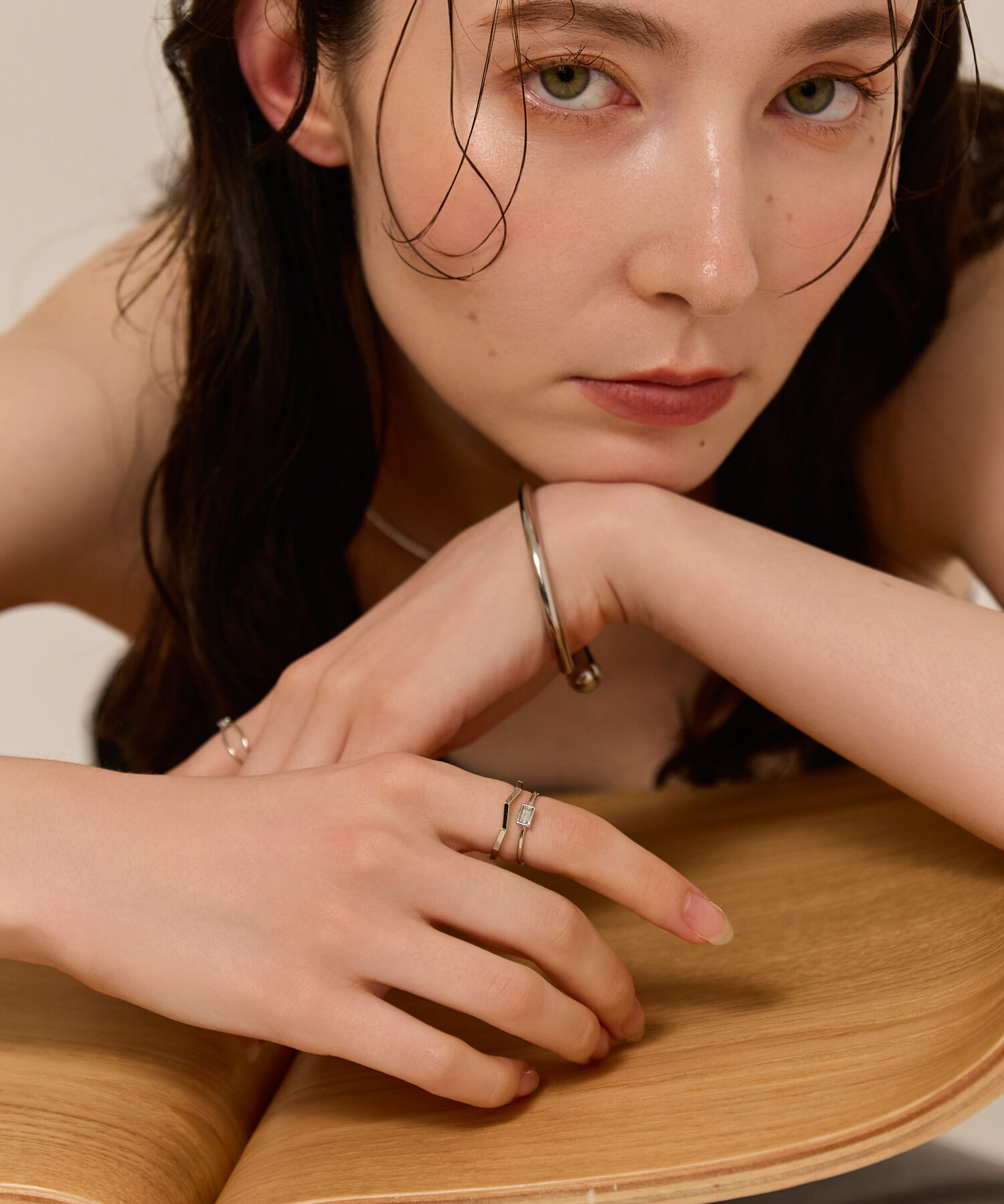 Phoebe「【金属アレルギー対応】2setバケットフラグメントリング　シルバー/ニッケルフリー」|リング|