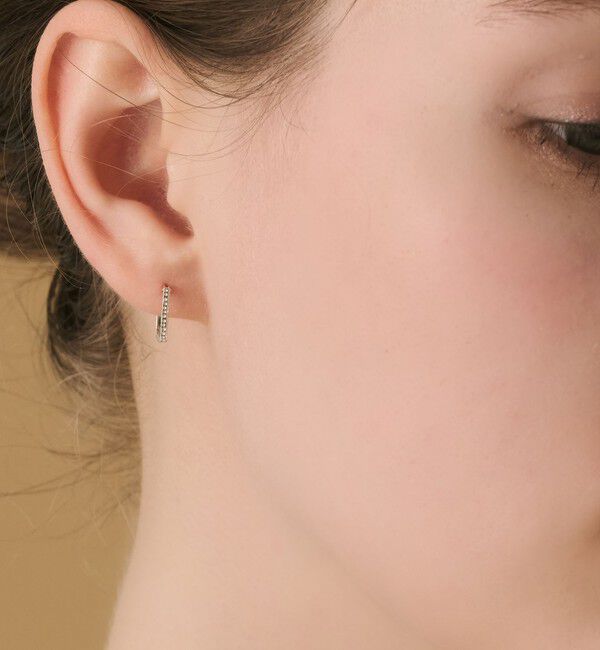 agete「シルバーフープピアス」|ピアス|