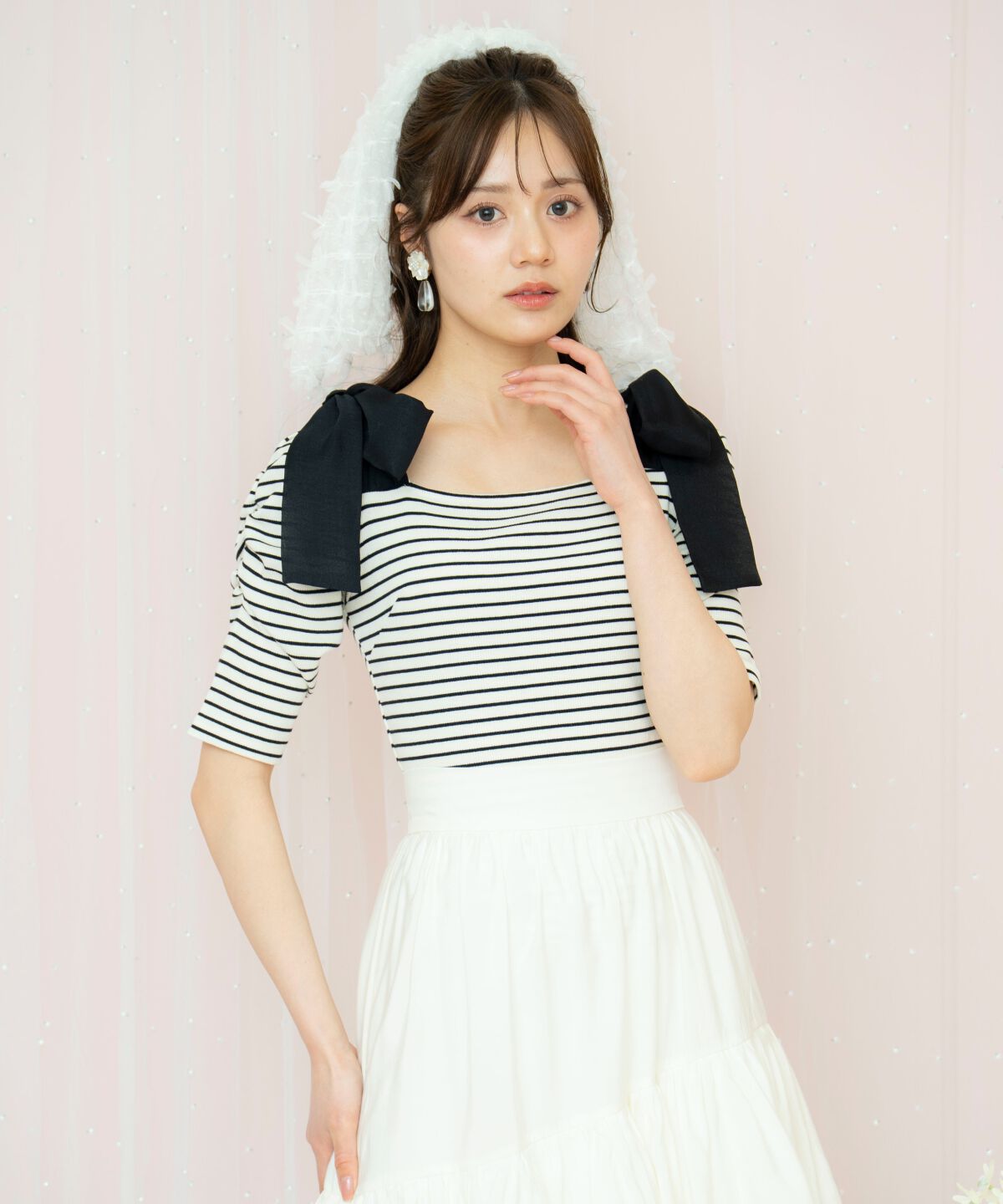 WILLSELECTION「ショルダーリボンパワショルトップス」|Tシャツ・カットソー|
