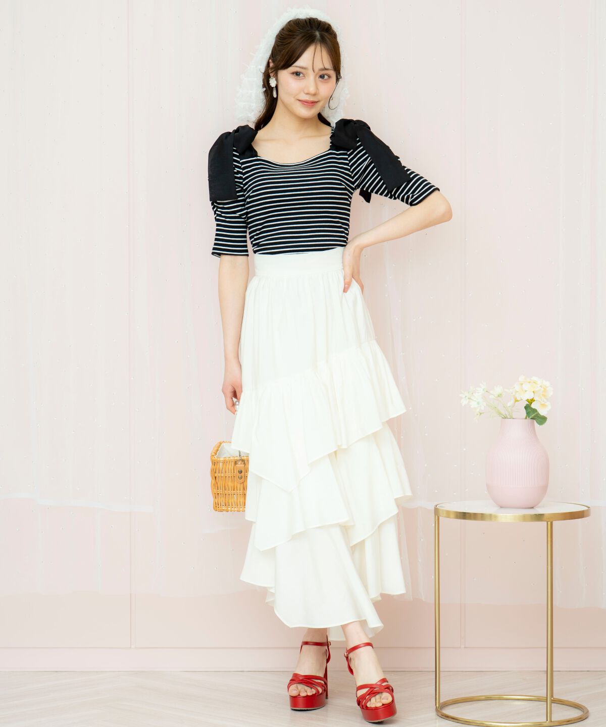 WILLSELECTION「ショルダーリボンパワショルトップス」|Tシャツ・カットソー|