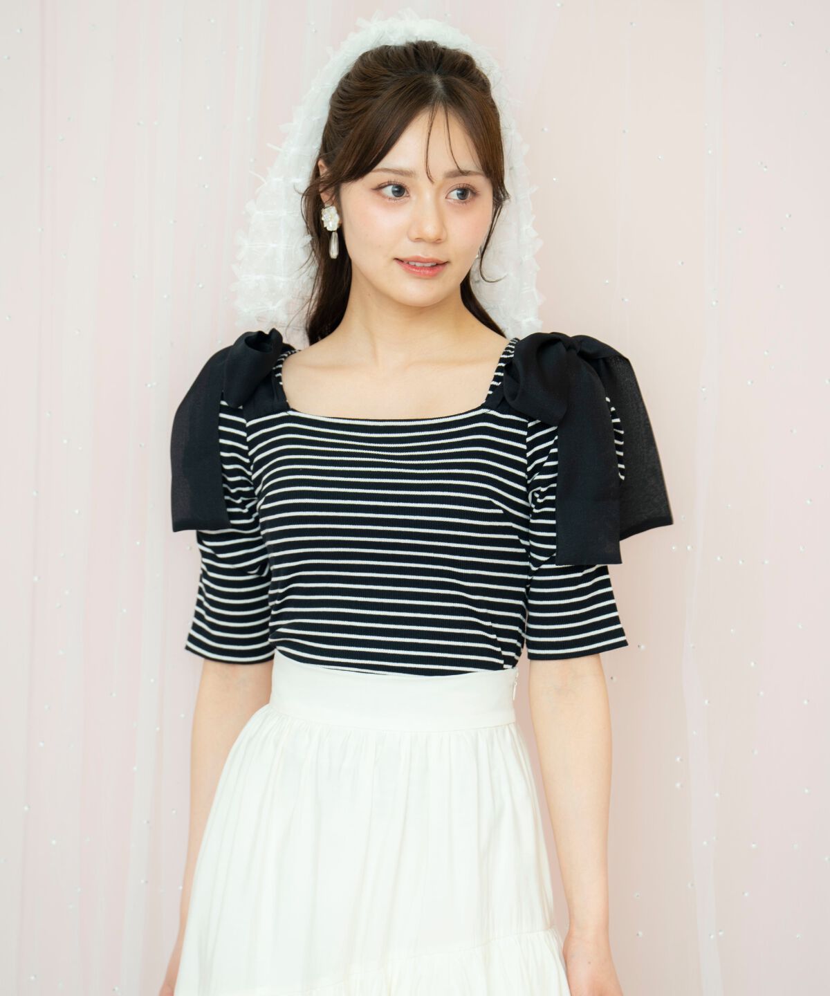 WILLSELECTION「ショルダーリボンパワショルトップス」|Tシャツ・カットソー|