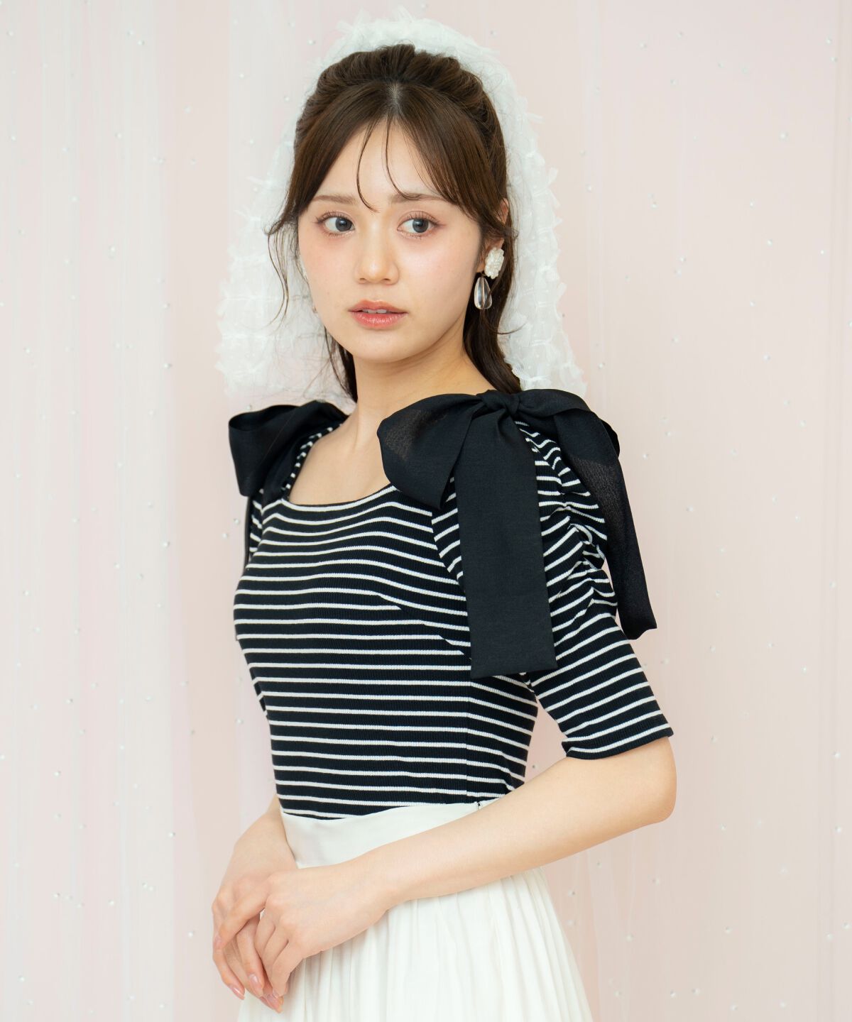 WILLSELECTION「ショルダーリボンパワショルトップス」|Tシャツ・カットソー|