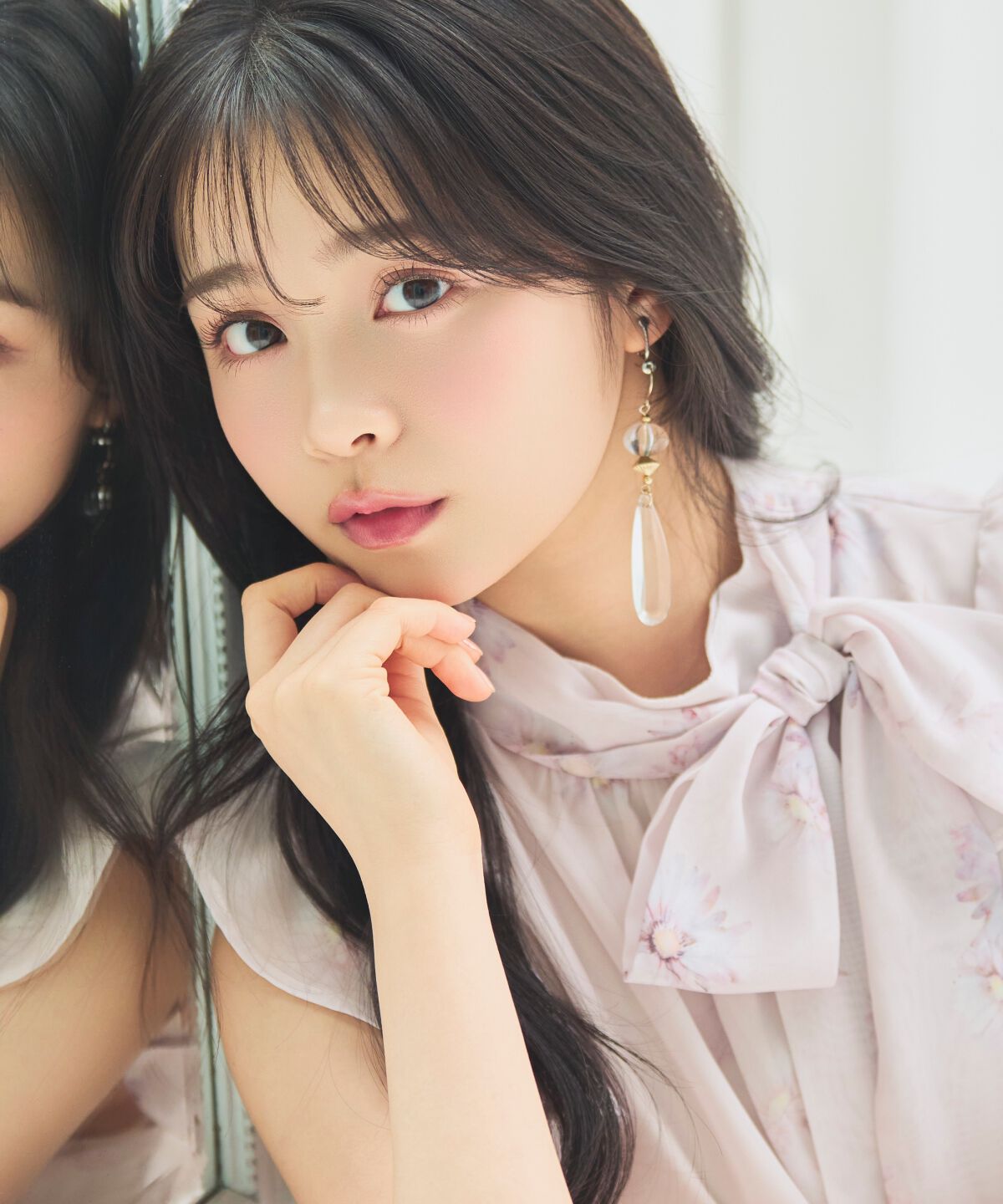 WILLSELECTION「リボンネックマーガレットプリントワンピース」|ワンピース|