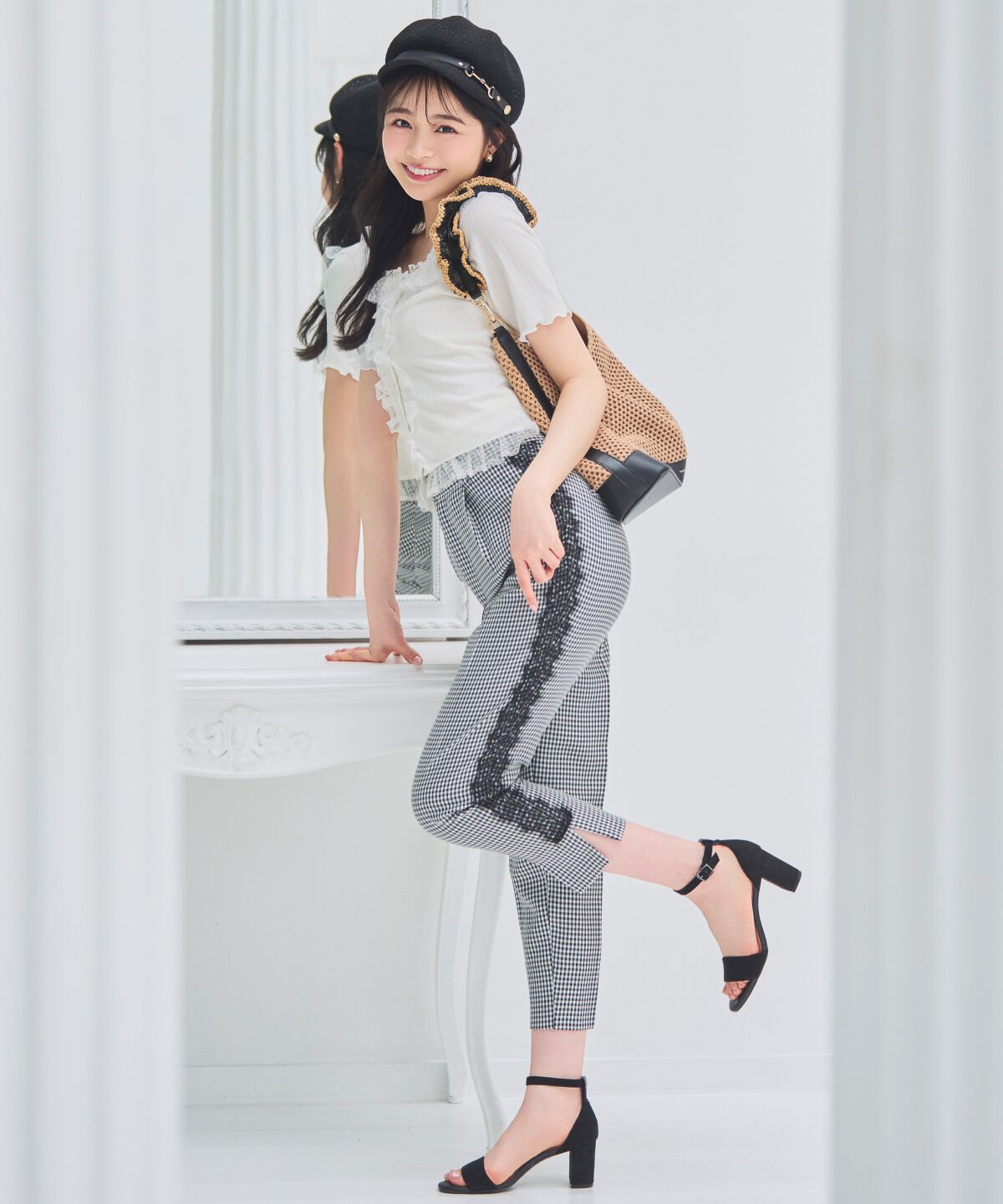 WILLSELECTION「レーストリムテーパードパンツ」|その他|黒系チェック