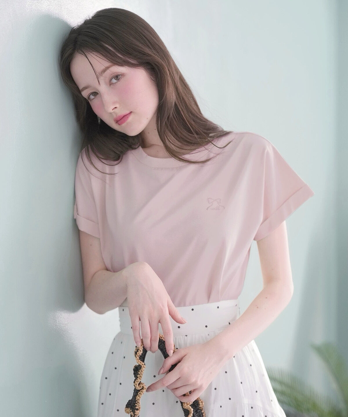 WILLSELECTION「ロゴ刺繍ターンバックスリーブTシャツ」|Tシャツ・カットソー|