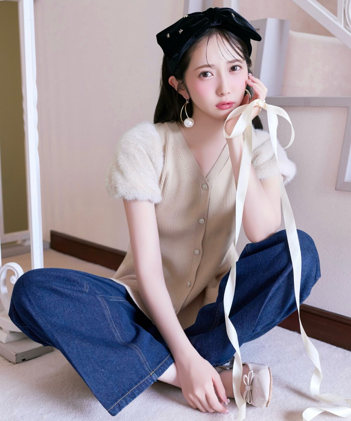 WILLSELECTION「ワイドデニムパンツ」|デニム|ネイビー