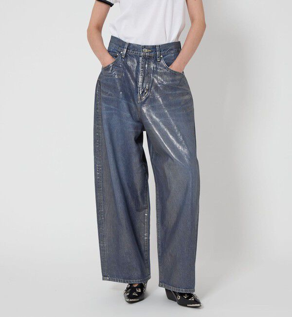 ASTRAET「＜ASTRAET＞コーティング BIG バルーンデニムパンツ UNISEX 」|デニム|SILVER