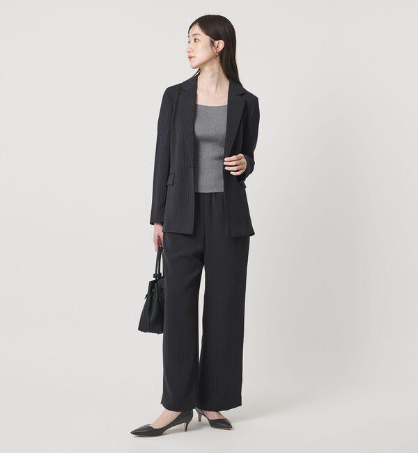 UNITED ARROWS「Drapy ピンストライプ イージーパンツ ‐ウォッシャブル‐」|スラックス|