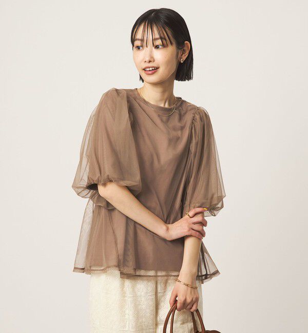 UNITED ARROWS green label relaxing「チュール 2WAY プルオーバー」|Tシャツ・カットソー|BEIGE