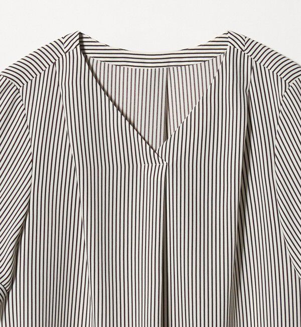 UNITED ARROWS green label relaxing「Vネック ショートスリーブ ブラウス マシンウォッシャブル 」|シャツ・ブラウス|