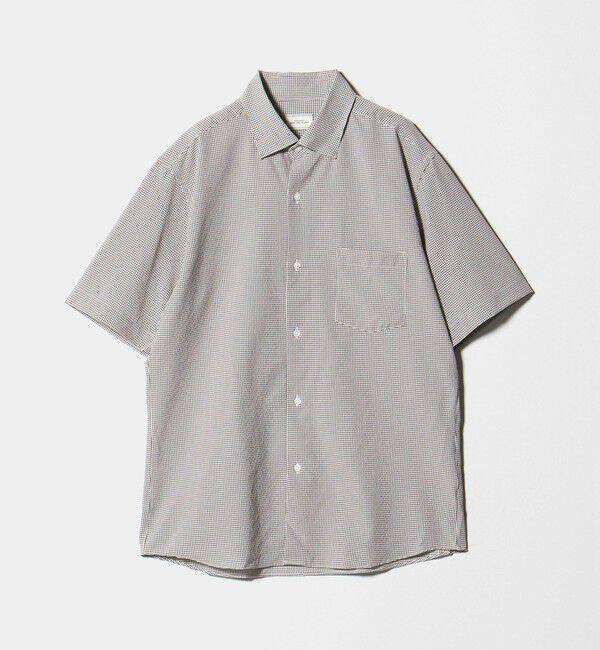 UNITED ARROWS green label relaxing「ポリエステル ラッカン ギンガムチェック スタンダード スナップ ボタンダウン 半袖 シャツ -ストレッチ・」|シャツ・ブラウス|