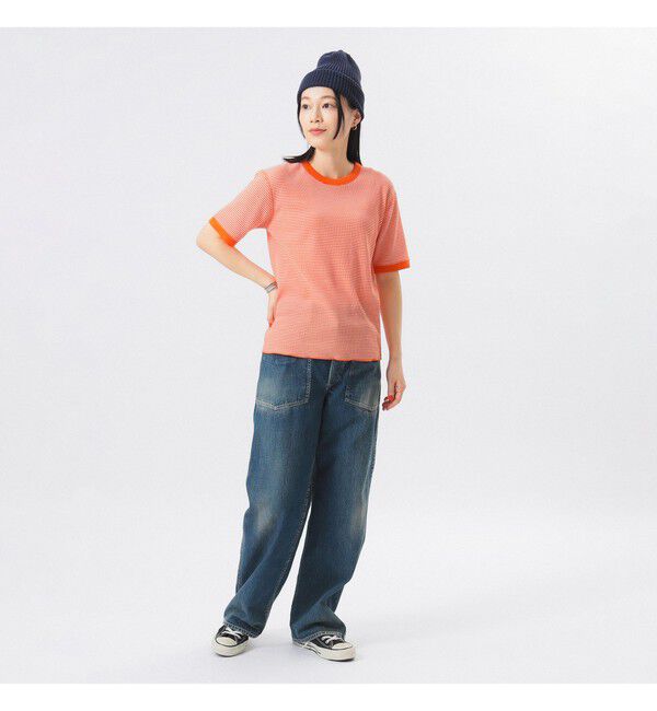 BEAMSBOY「【別注】Healthknit / ワッフル ボーダー Tシャツ」|Tシャツ・カットソー|
