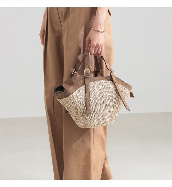Demi-Luxe BEAMS 「VIOLAd&rsquo;ORO / アバカ スエード トートバッグ」|トートバッグ|NATURAL&times;TAUPE
