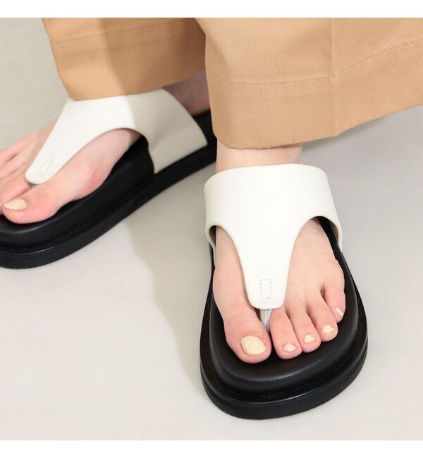 Demi-Luxe BEAMS 「Waa. studios / KEO トング サンダル」|サンダル|IVORY