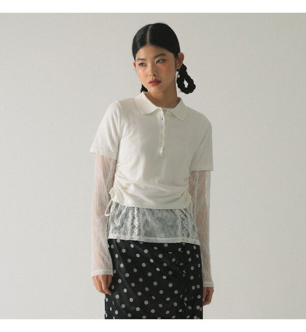 Ray BEAMS 「サイド ドロスト ポロシャツ」|Tシャツ・カットソー|