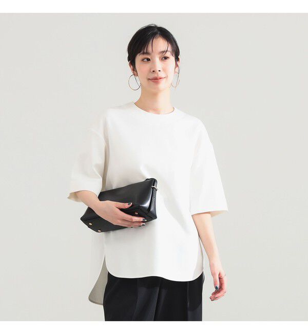 Demi-Luxe BEAMS 「コットン バウンシー Tシャツ」|Tシャツ・カットソー|WHITE