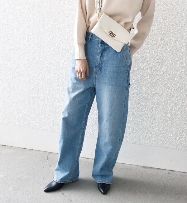 SHIPS any「《一部追加予約》SHIPS any:〈洗濯機可能〉コクーンペインター デニムパンツ［SHIPS any DENIM］」|デニム|ライトブルー