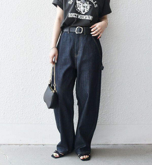 SHIPS any「《一部追加予約》SHIPS any:〈洗濯機可能〉コクーンペインター デニムパンツ［SHIPS any DENIM］」|デニム|ネイビー
