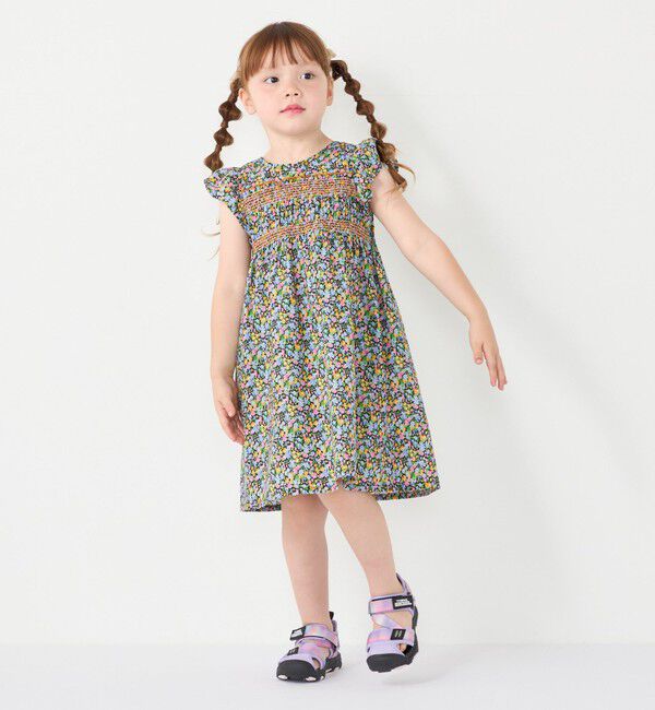 SHIPS Colors 「SHIPS Colors:90～140cm /〈洗濯機可能〉スモッキング フラワー ワンピース◇」|ワンピース|
