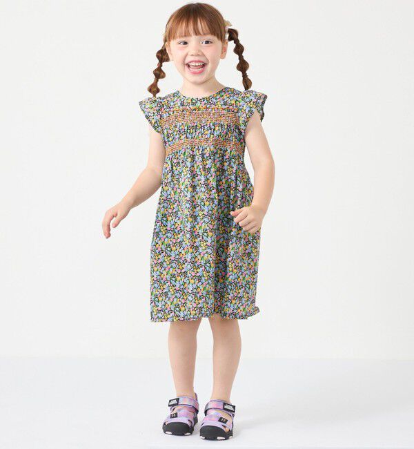SHIPS Colors 「SHIPS Colors:90～140cm /〈洗濯機可能〉スモッキング フラワー ワンピース◇」|ワンピース|