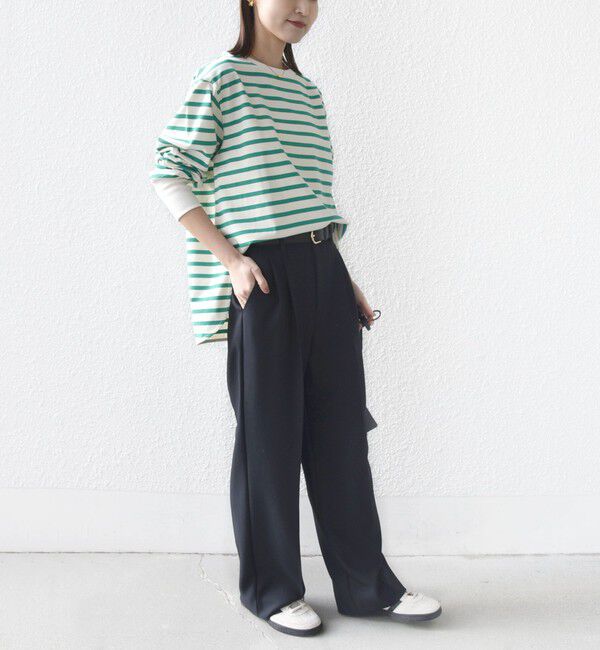 SHIPS for women「【SHIPS別注】TENNESSEE:〈洗濯機可能〉ワイド ボーダー TEE」|Tシャツ・カットソー|