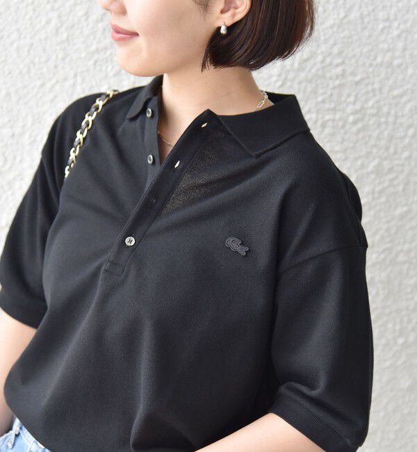 SHIPS for women「【SHIPS別注】LACOSTE:〈洗濯機可能〉ポロシャツ」|ポロシャツ|ブラック