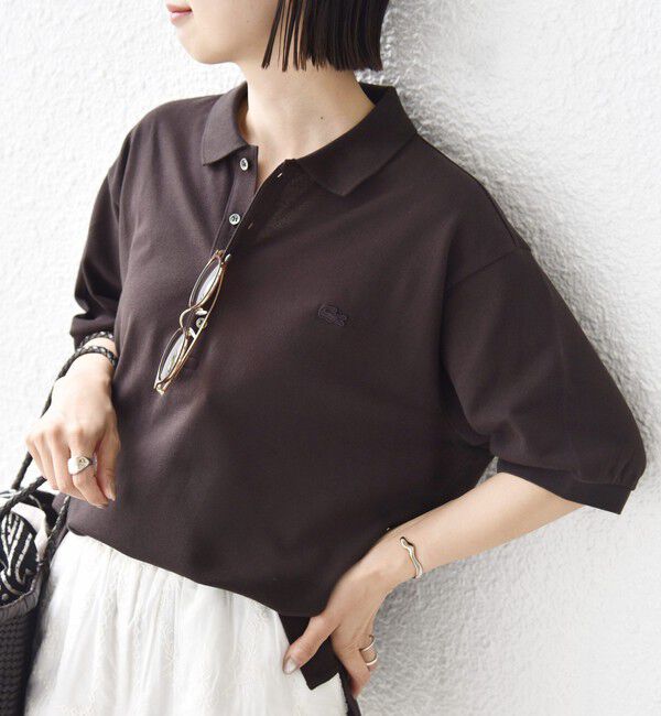 SHIPS for women「【SHIPS別注】LACOSTE:〈洗濯機可能〉ポロシャツ」|ポロシャツ|ブラウン