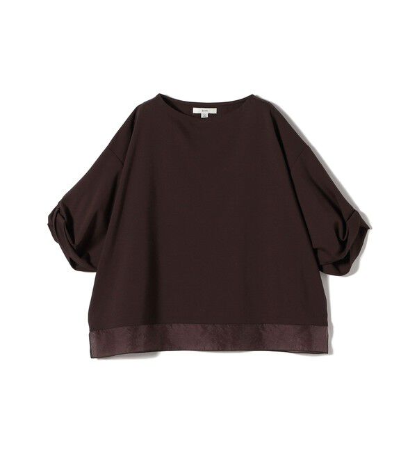 SHIPS for women「〈洗濯機可能〉袖 ツイスト デザイン シアー ドッキング TEE」|Tシャツ・カットソー|
