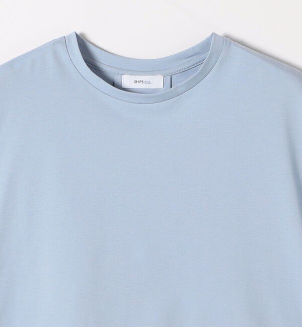 SHIPS any「SHIPS any:〈洗濯機可能〉フリル スリーブ クルーネック コンパクト TEE」|Tシャツ・カットソー|