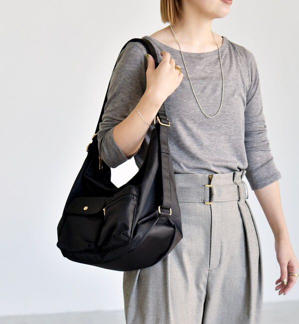 quaranciel「《予約》quaranciel:〈撥水加工〉3WAY ナイロン リュック / ショルダーバッグ（A4対応）」|ショルダー・メッセンジャー|