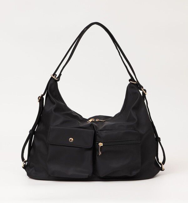 quaranciel「《予約》quaranciel:〈撥水加工〉3WAY ナイロン リュック / ショルダーバッグ（A4対応）」|ショルダー・メッセンジャー|