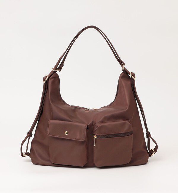quaranciel「《予約》quaranciel:〈撥水加工〉3WAY ナイロン リュック / ショルダーバッグ（A4対応）」|ショルダー・メッセンジャー|