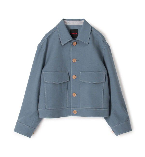 CABaN「ドライウール ショートブルゾン」|ダッフルコート|65 ブルー