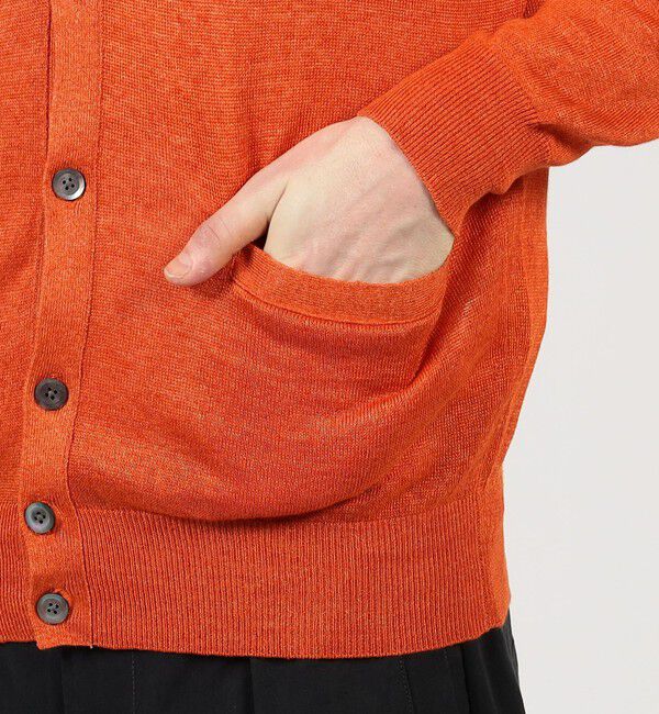 TOMORROWLAND MENS「TOMORROWLAND tricot ティントリネン 14ゲージVネックカーディガン」|カーディガン|