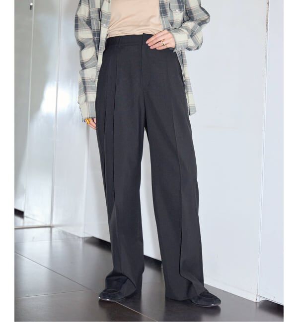  「LIGHT SLACKS パンツ」|スラックス|ブラック