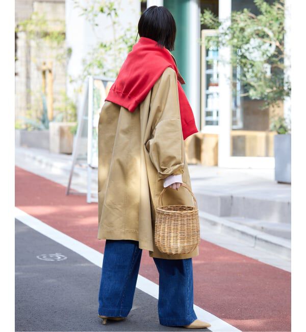 SLOBE IENA「《WEB限定/追加予約》ドルマンスリーブコート」|ステンカラーコート|