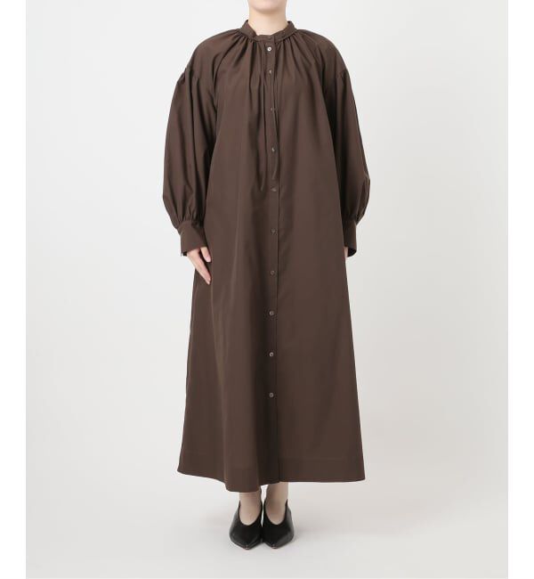 SLOBE IENA「《予約》ギャザーシャツワンピース」|ワンピース|