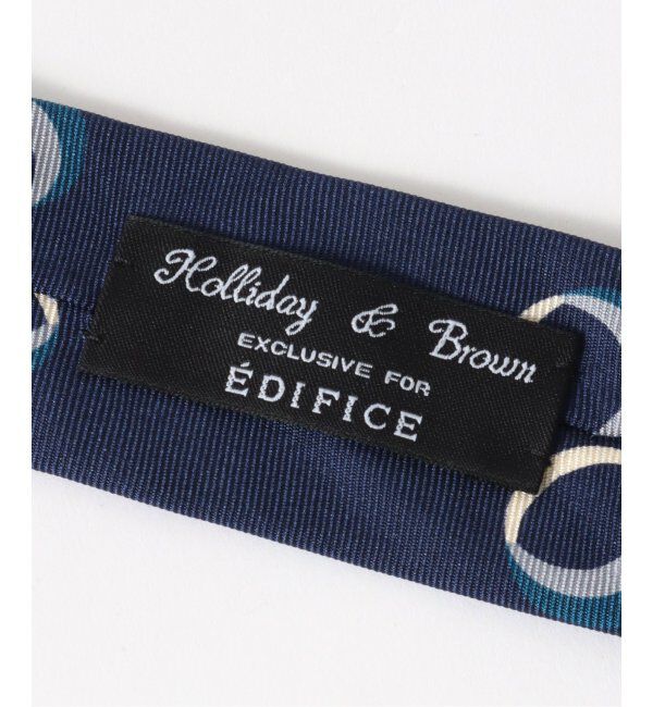 EDIFICE「Holliday & Brown(ホリデー & ブラウン) Ex.サークルコモンプリント 31932/D」|ネクタイ・蝶ネクタイ|