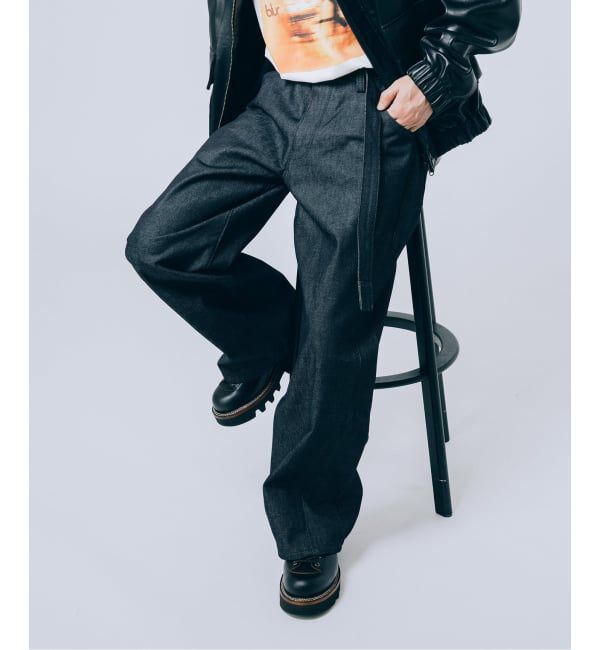 EDIFICE「LEVI&rsquo;S(R)/リーバイス(R) 別注 TWISTED BELTED デニムパンツ (L30)」|デニム|