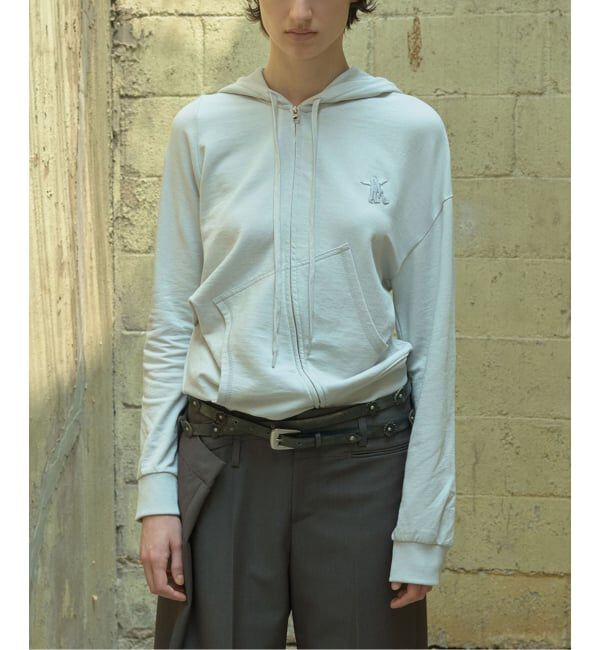 PULP「【Geek Office / ギークオフィス】OPEN YY SLANT ZIP HOODIE」|パーカー|グレー