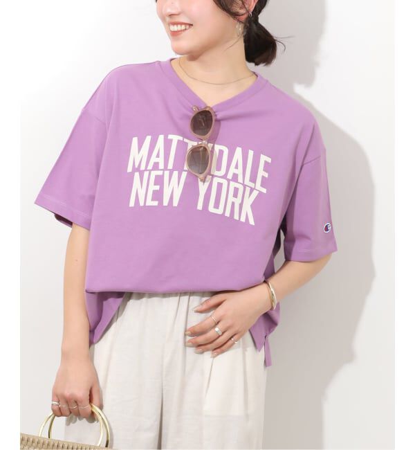 JOURNAL STANDARD relume「別注【Champion/チャンピオン】26/s Jersey Tee：Tシャツ」|Tシャツ・カットソー|パープル C