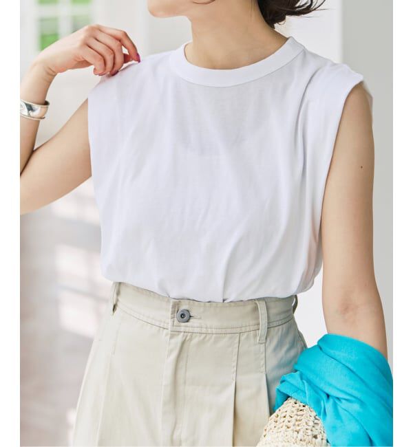 Spick and Span「《新色有り / 追加》ATON/エイトン FRESCA SINGLE JERSEY TANK TOP」|タンクトップ|ホワイト