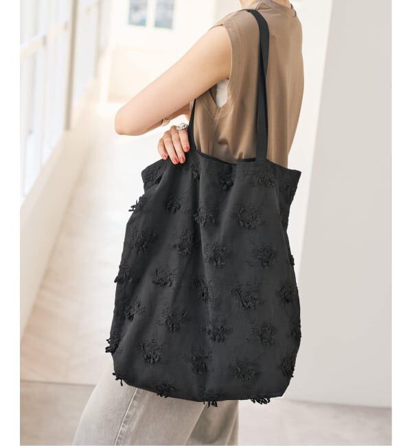 Spick and Span「《新色有り別注 / 追加》crinkle crinkle crinkle 3D embroidery TOTE*Re」|トートバッグ|