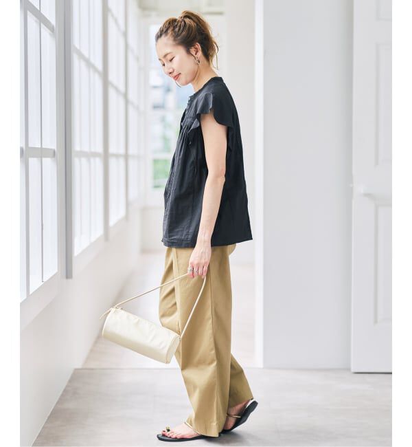Spick and Span「フリルスリーブレースブラウス」|シャツ・ブラウス|