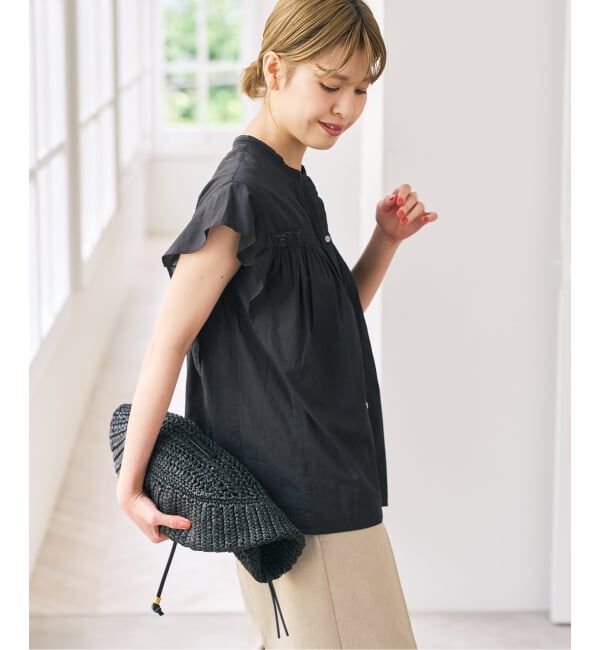 Spick and Span「フリルスリーブレースブラウス」|シャツ・ブラウス|